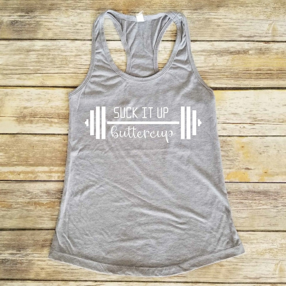 Suck it up Buttercup weightlifting workout shirt - Picture 2 of 3